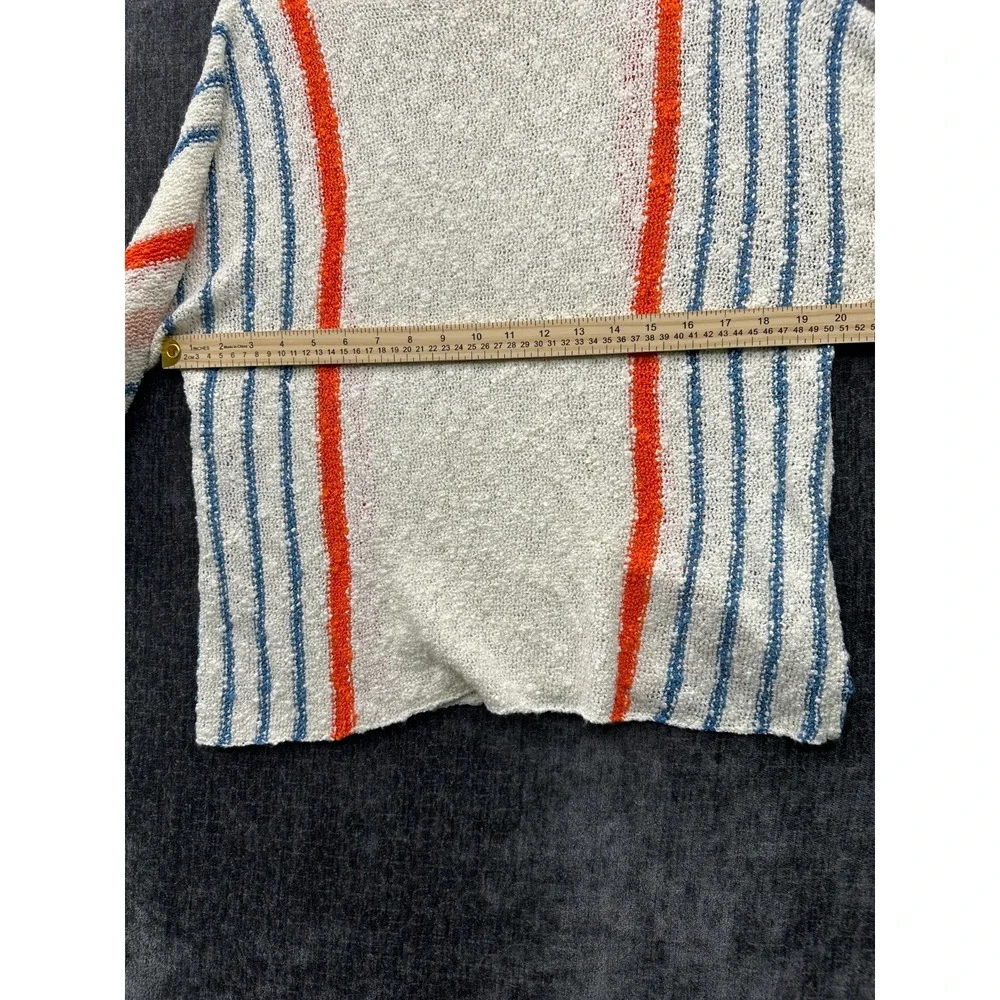 Dokotoo Sweater Womens‎ Medium White Colorblock Striped Comfy Cable Knit Winter
